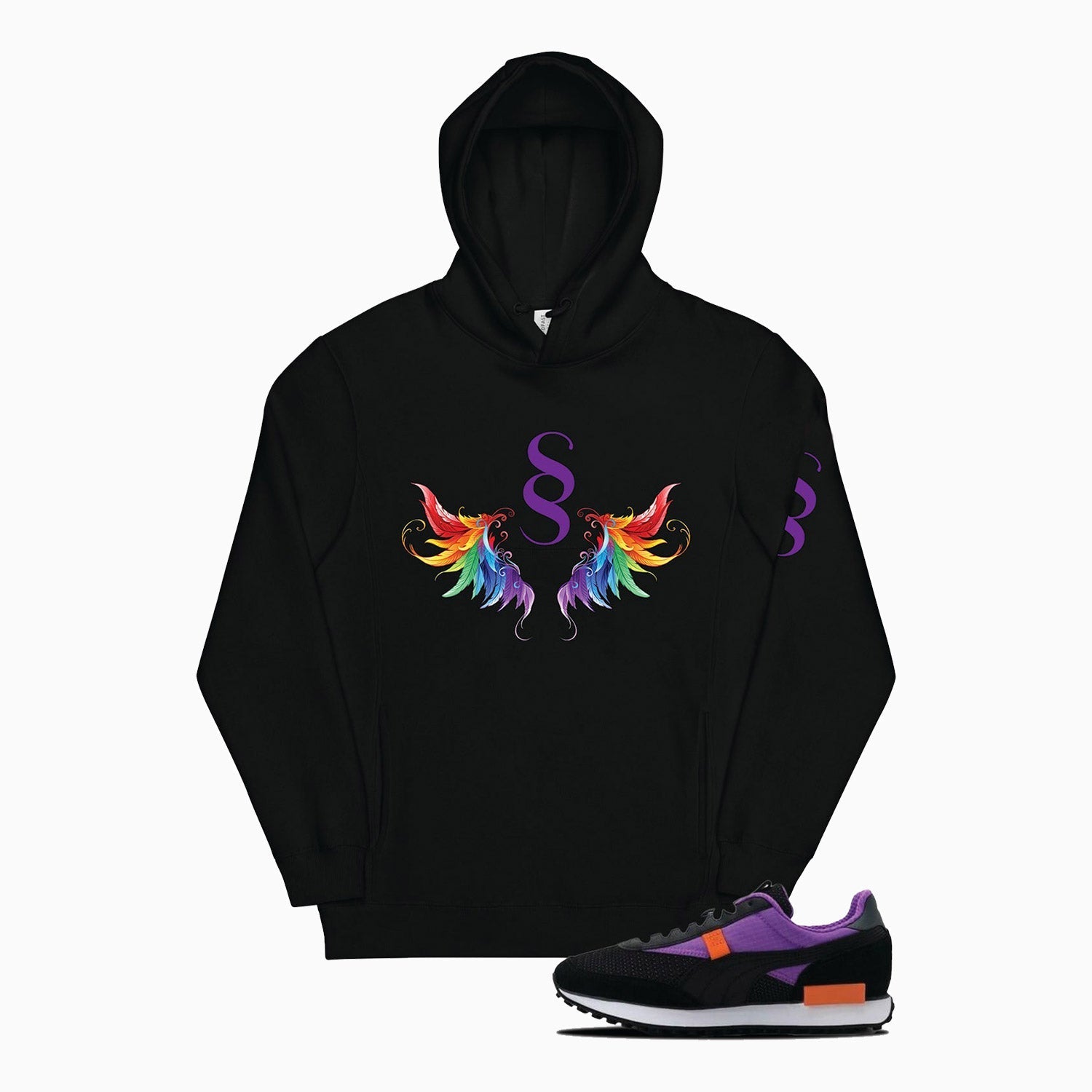 fluffy-design-printed-pull-over-black-hoodie-for-men-sh110-010