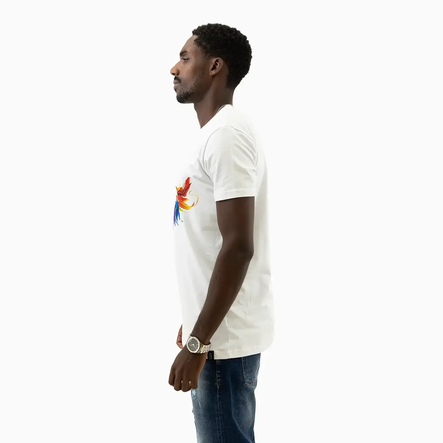 Men's Wings Graphic White T Shirt