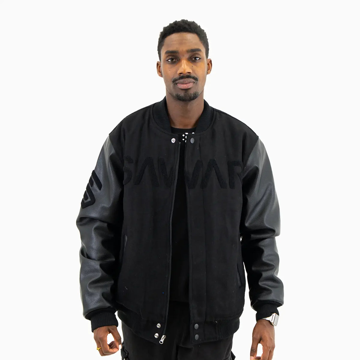 savar-mens-black-cat-wool-varsity-jacket-sjm2404-001