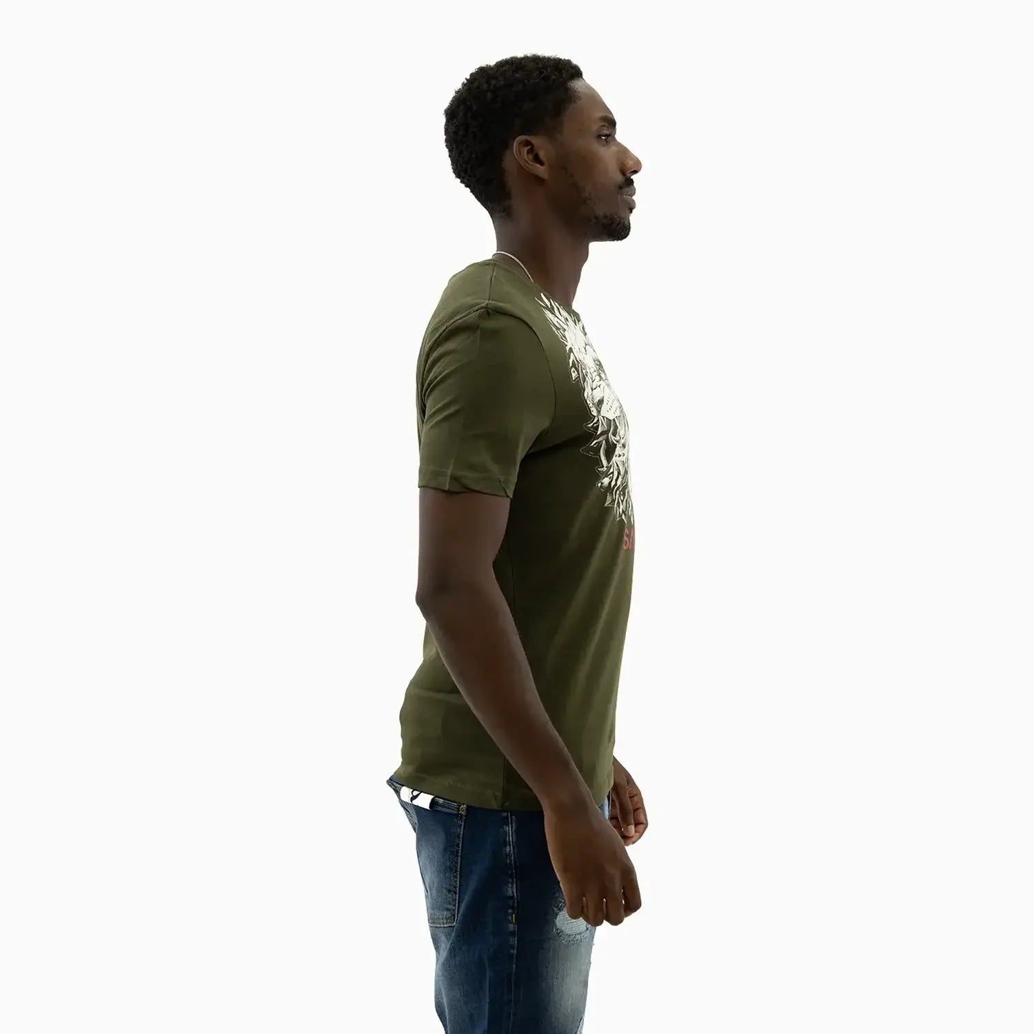 savar-mens-lion-graphics-crew-neck-t-shirt-stg1370-milgreen